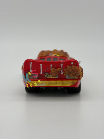PRE-OWNED / LOOSE DISNEY PIXAR CARS 1:55 BY MATTEL - "NATURE DRIVE LIGHTNING MCQUEEN" CARS LIGHTNING MCQUEEN SERIES - MINT CONDITION