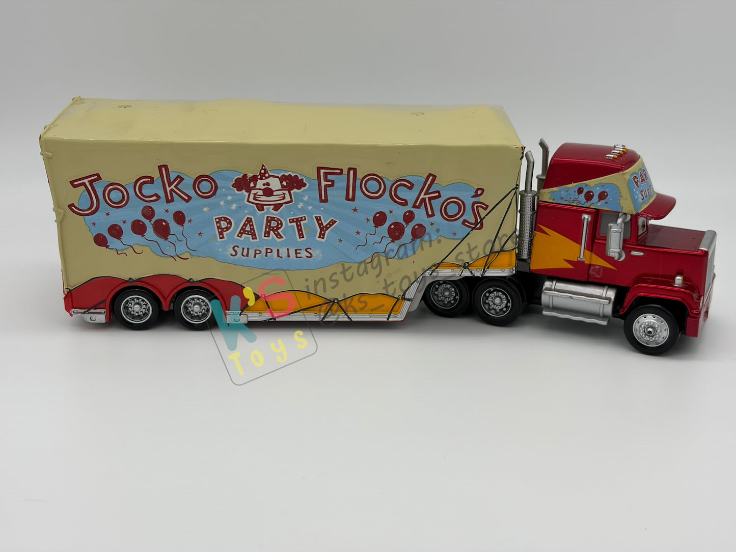 PRE-OWNED / LOOSE DISNEY PIXAR CARS - "JOCKO FLOCKO MACK HAULER" - CARS 3 HAULERS SERIES - HAS MINOR MARK BUT IN GOOD CONDITION - READ DESCRIPTION!!!