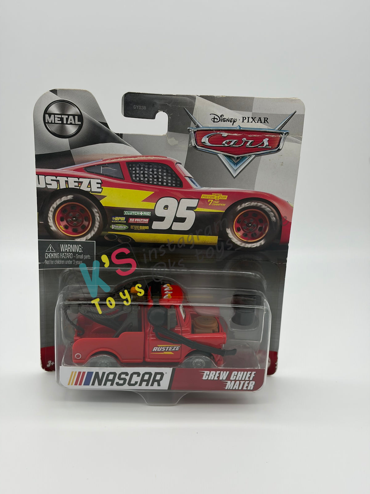 DISNEY PIXAR CARS BY MATTEL 1:55, "CREW CHIEF MATER NASCAR" - NASCAR SERIES - BNIP - READ DESCRIPTION!!!