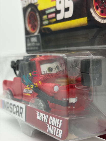 DISNEY PIXAR CARS BY MATTEL 1:55, "CREW CHIEF MATER NASCAR" - NASCAR SERIES - BNIP - READ DESCRIPTION!!!