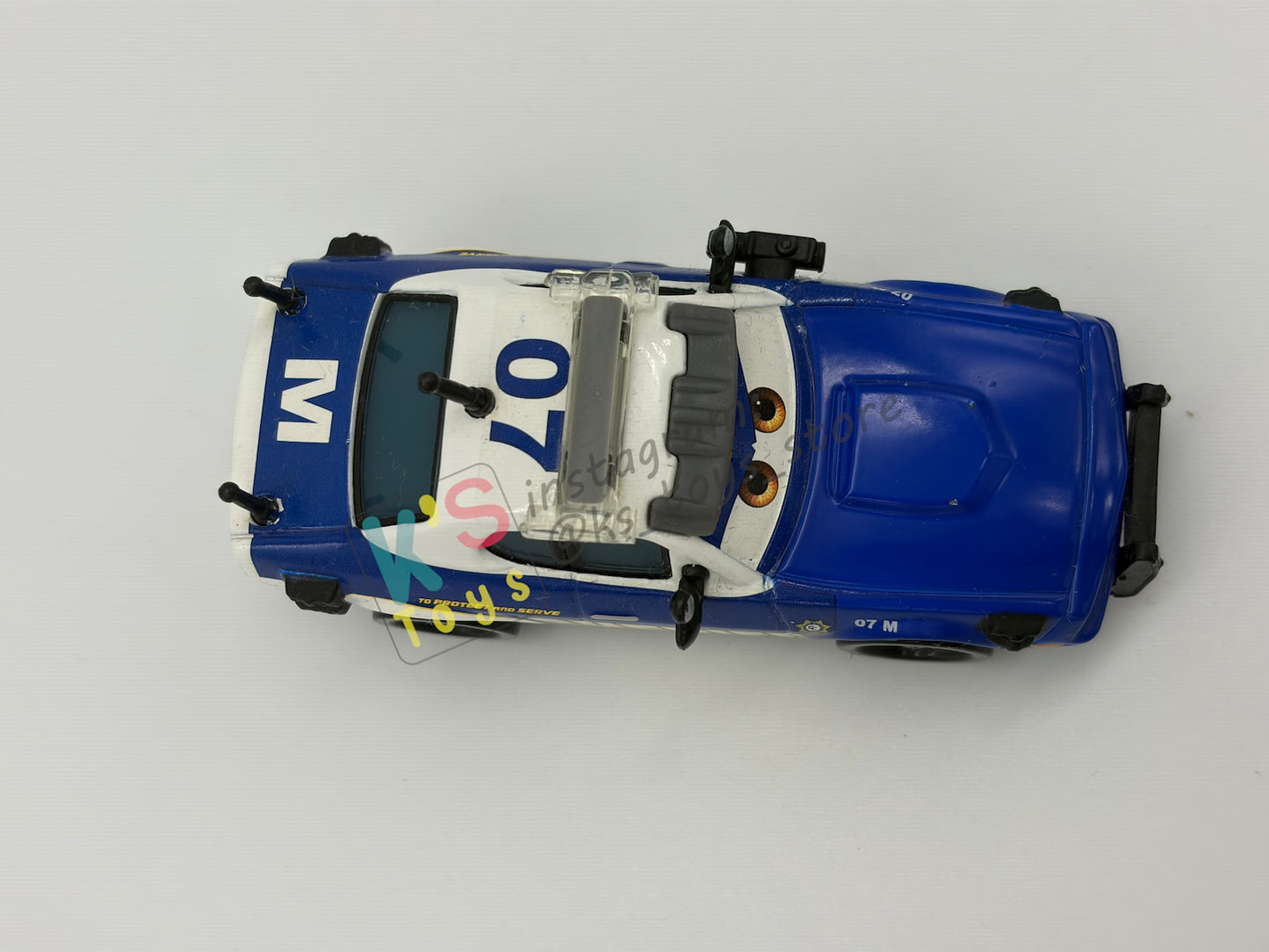 PRE-OWNED / LOOSE DISNEY PIXAR CARS - "MIKE 07" - TO PROTECT AND SERVE SERIES - DISPLAYED CONDITION