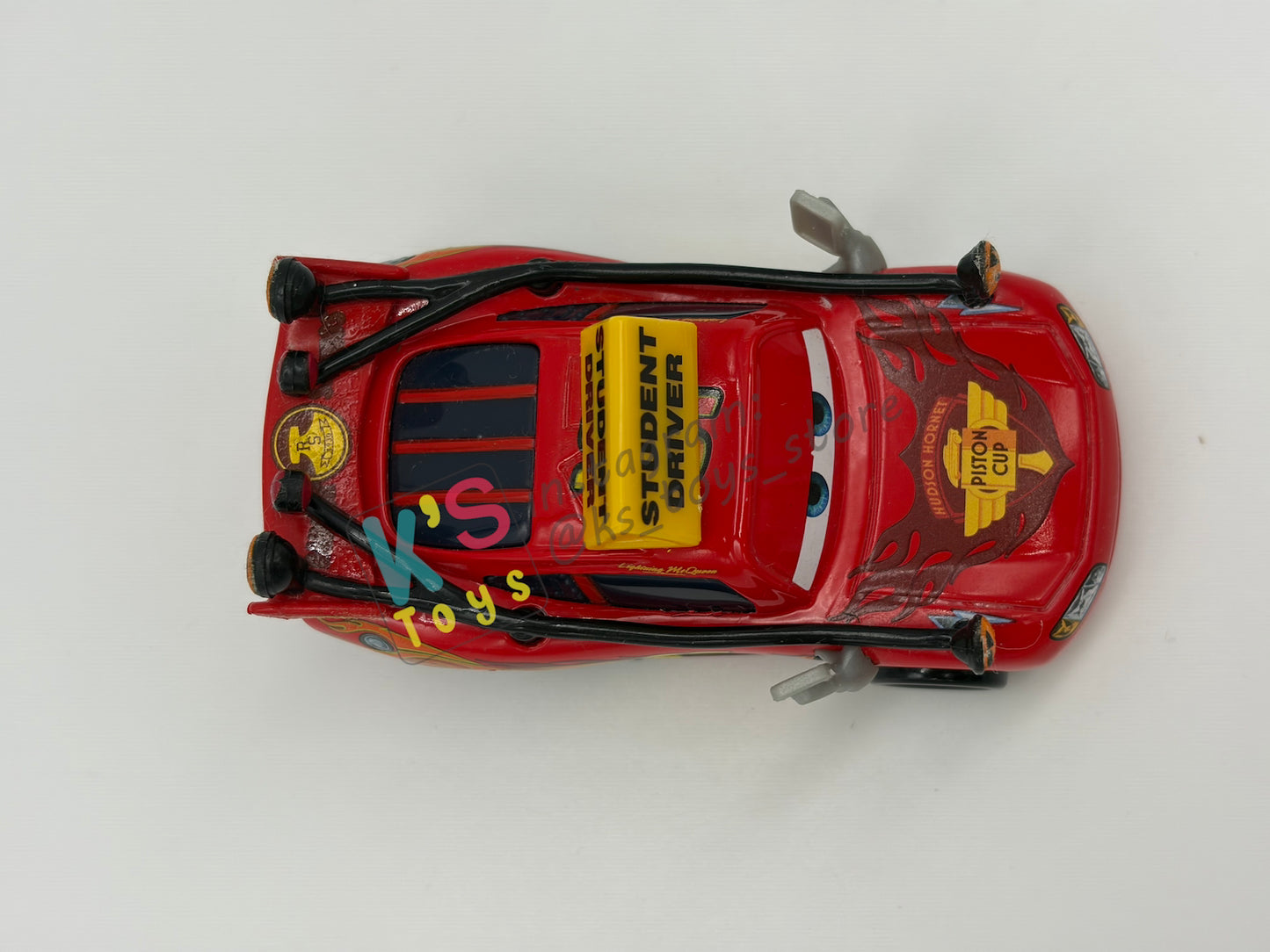 PRE-OWNED / LOOSE DISNEY PIXAR CARS - "DRIVING SCHOOL LIGHTNING" - TO PROTECT AND SERVE SERIES - DISPLAYED CONDITION