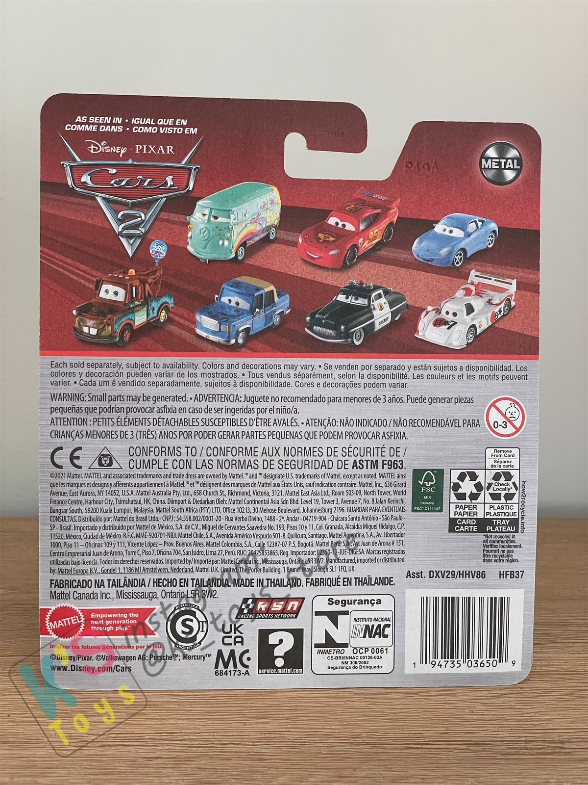 DISNEY PIXAR CARS BY MATTEL, MILES AXLEROD - BNIP