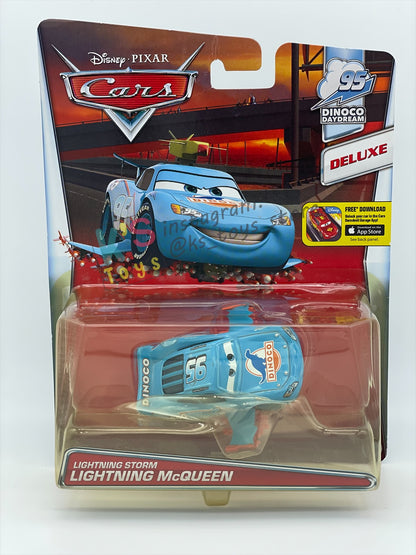 DELUXE DISNEY PIXAR CARS BY MATTEL, "LIGHTNING STORM MCQUEEN (VARIANT - UNIBODY)" MEGASIZE - DINOCO DAYDREAM SERIES - BNIP