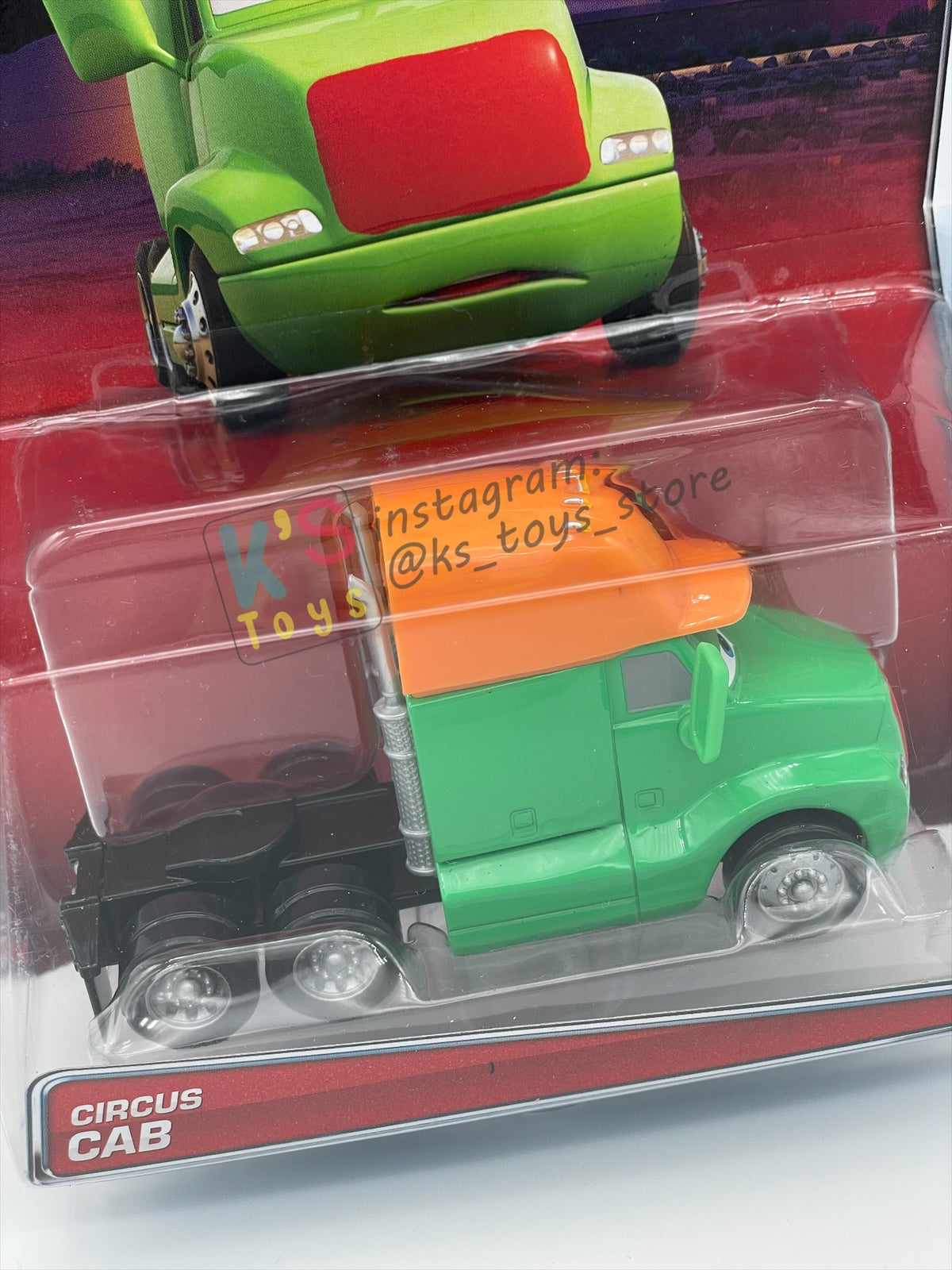 DELUXE DISNEY PIXAR CARS BY MATTEL, "CIRCUS CAB" DELUXE - SUPER CHASE SERIES - BNIP