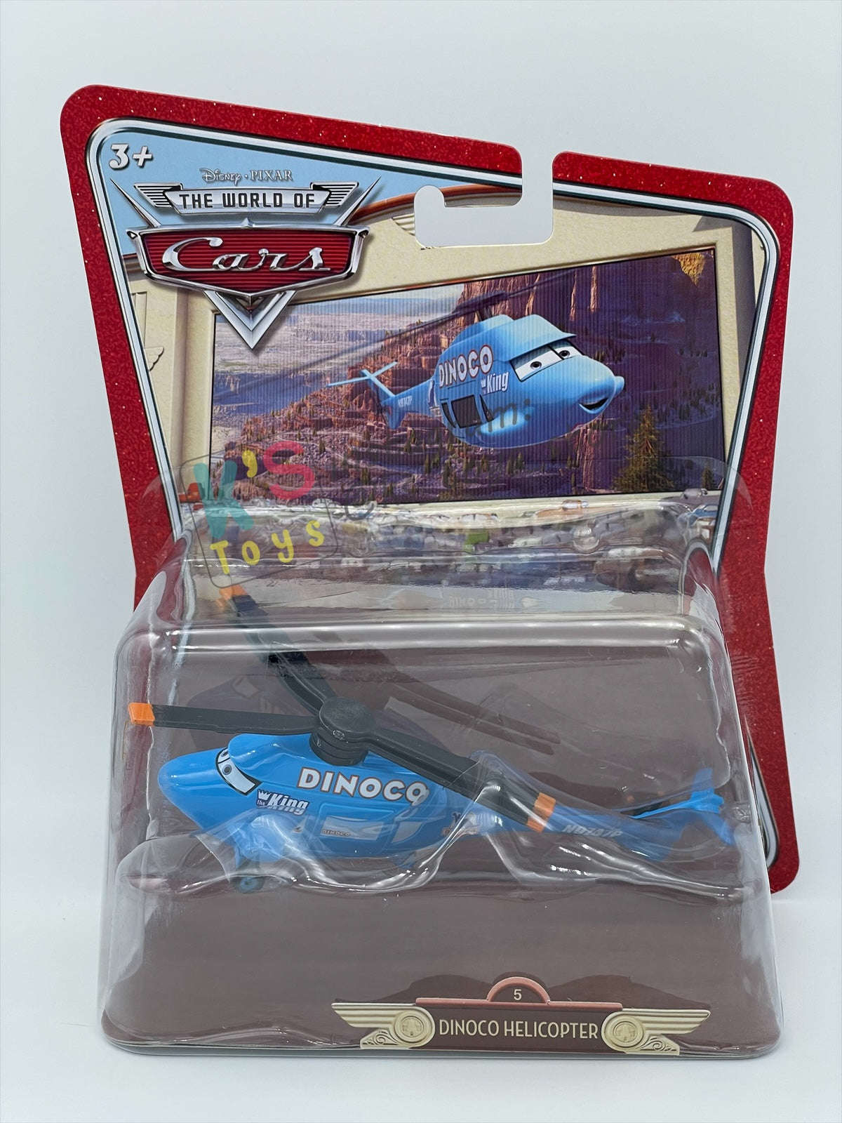 DELUXE DISNEY PIXAR CARS BY MATTEL, "DINOCO HELICOPTER" MEGASIZE and FIRST RELEASED, THE WORLD OF CARS - BNIP