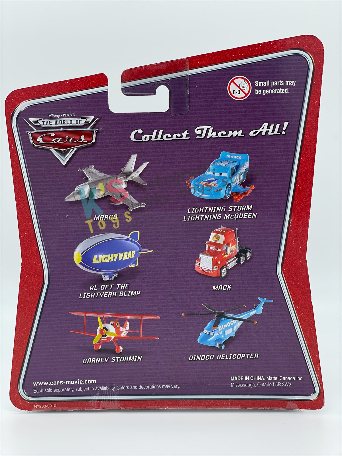 DELUXE DISNEY PIXAR CARS BY MATTEL, "DINOCO HELICOPTER" MEGASIZE and FIRST RELEASED, THE WORLD OF CARS - BNIP