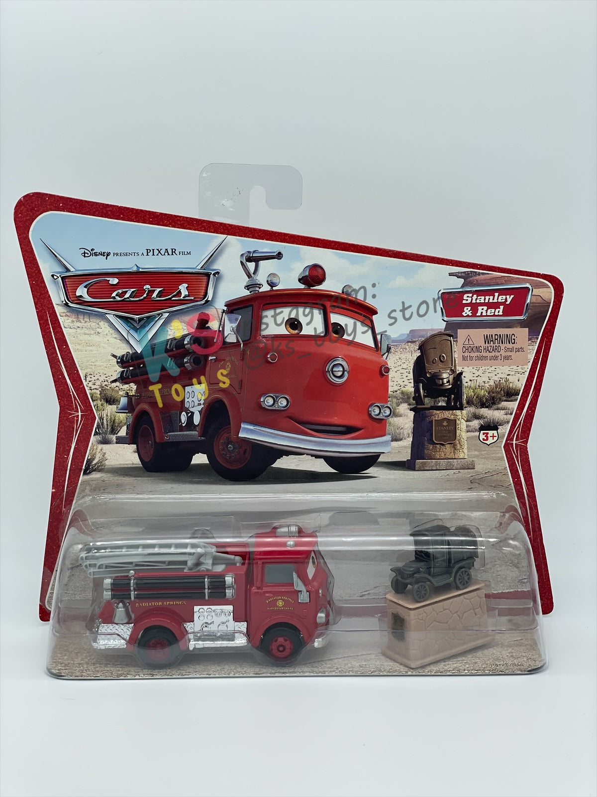 Disney Pixar Cars 1:55 by MATTEL, 2-Pack "RED AND STANLEY" Movie Moments 2006 - BNIP