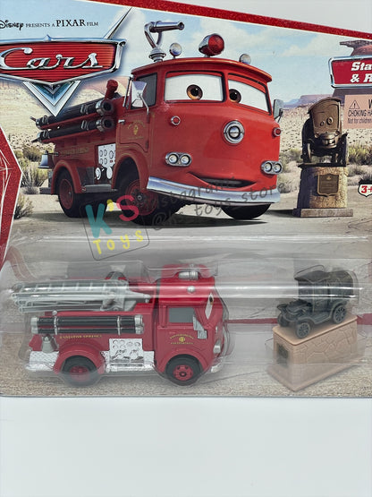 Disney Pixar Cars 1:55 by MATTEL, 2-Pack "RED AND STANLEY" Movie Moments 2006 - BNIP