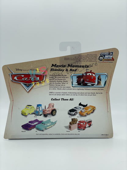 Disney Pixar Cars 1:55 by MATTEL, 2-Pack "RED AND STANLEY" Movie Moments 2006 - BNIP