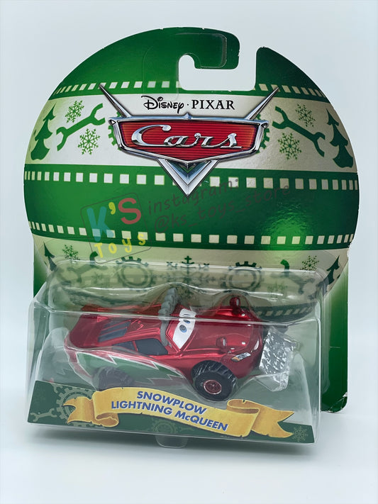 DISNEY PIXAR CARS 1:55 BY MATTEL - "SNOWPLOW LIGHTNING MCQUEEN" - CHRISTMAS BALL SERIES BNIP