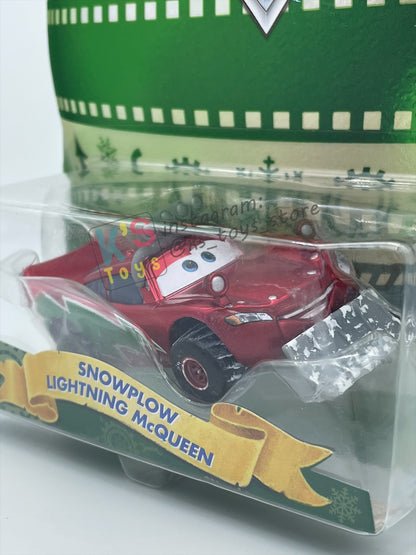 DISNEY PIXAR CARS 1:55 BY MATTEL - "SNOWPLOW LIGHTNING MCQUEEN" - CHRISTMAS BALL SERIES BNIP