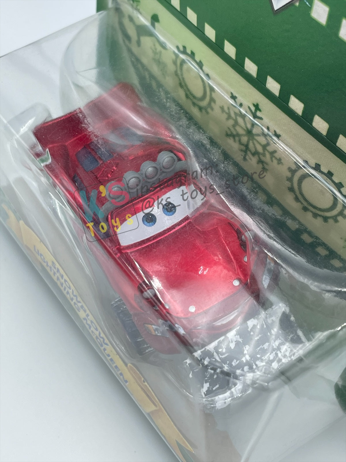 DISNEY PIXAR CARS 1:55 BY MATTEL - "SNOWPLOW LIGHTNING MCQUEEN" - CHRISTMAS BALL SERIES BNIP