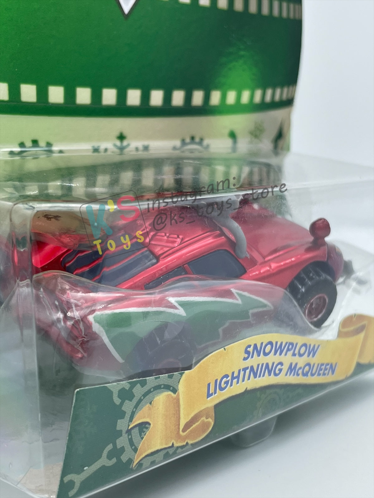 DISNEY PIXAR CARS 1:55 BY MATTEL - "SNOWPLOW LIGHTNING MCQUEEN" - CHRISTMAS BALL SERIES BNIP