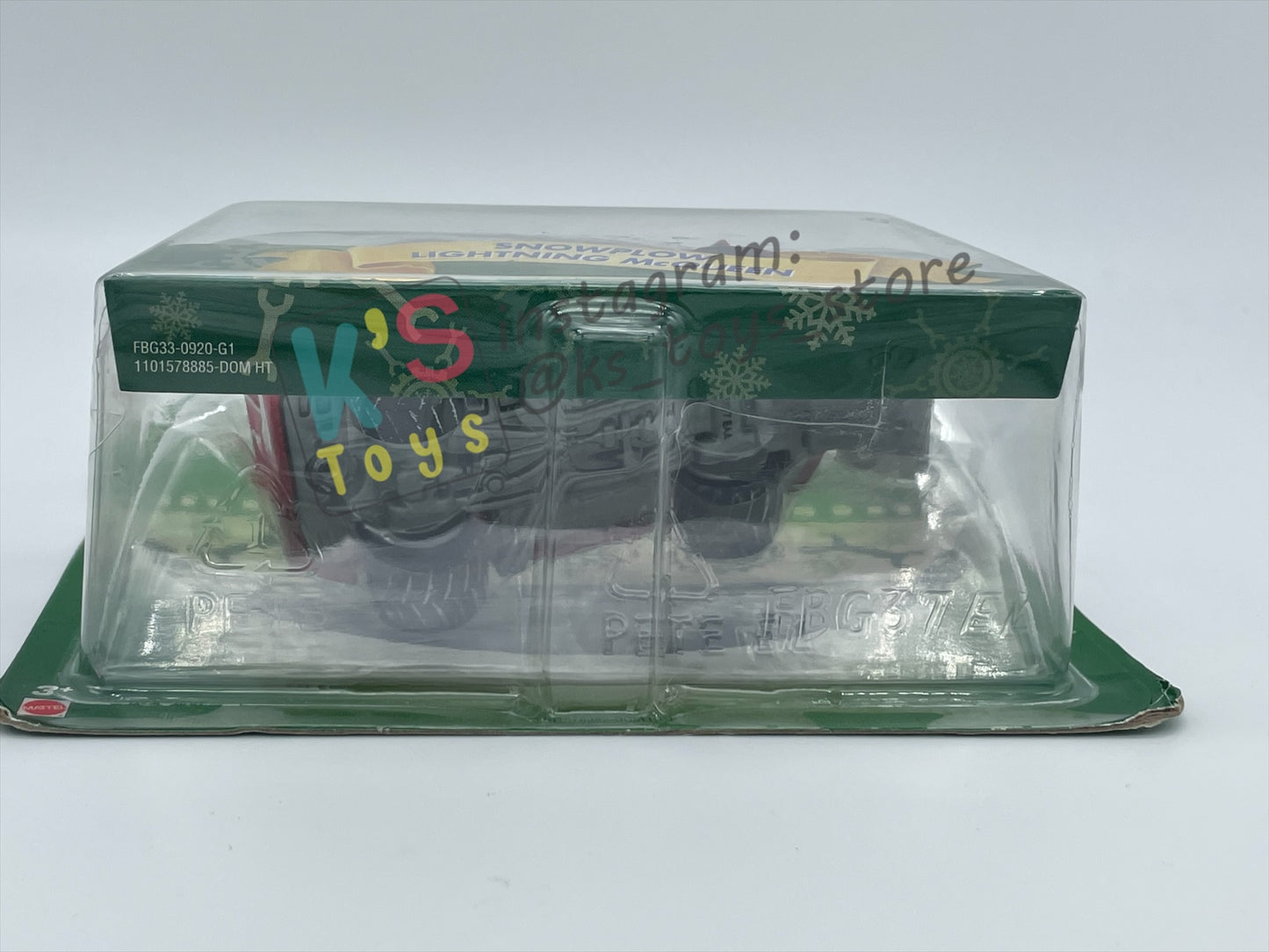 DISNEY PIXAR CARS 1:55 BY MATTEL - "SNOWPLOW LIGHTNING MCQUEEN" - CHRISTMAS BALL SERIES BNIP