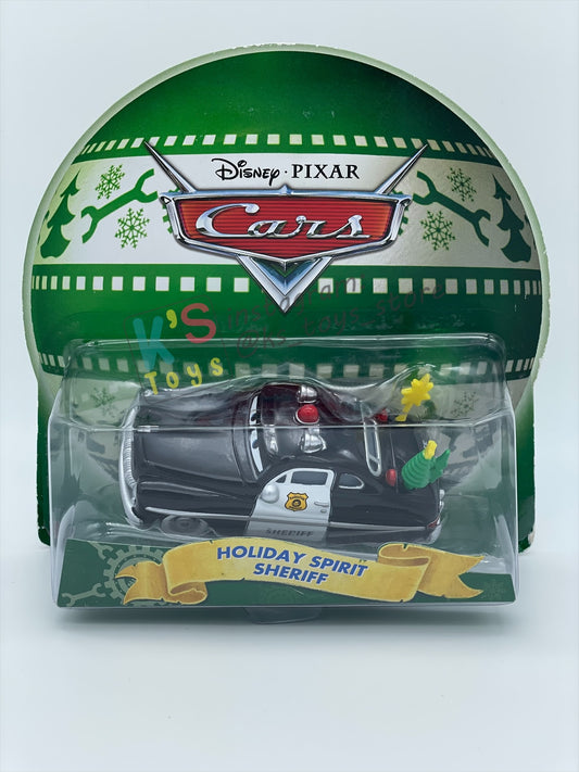 DISNEY PIXAR CARS 1:55 BY MATTEL - "HOLIDAY SPIRIT SHERIFF" - CHRISTMAS BALL SERIES BNIP