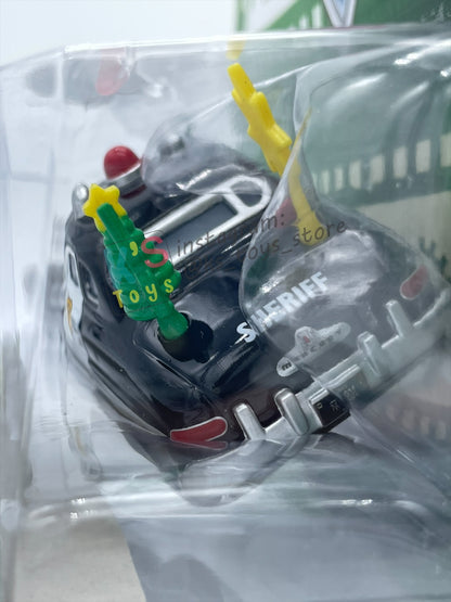 DISNEY PIXAR CARS 1:55 BY MATTEL - "HOLIDAY SPIRIT SHERIFF" - CHRISTMAS BALL SERIES BNIP