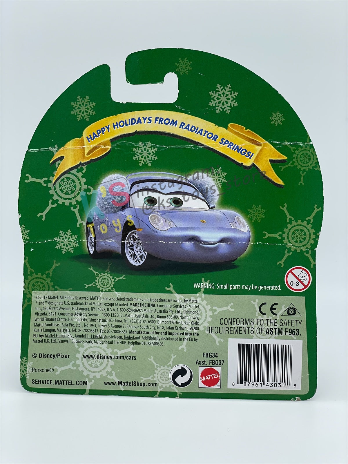 DISNEY PIXAR CARS 1:55 BY MATTEL - "SNOW DAY SALLY" - CHRISTMAS BALL SERIES - BNIP