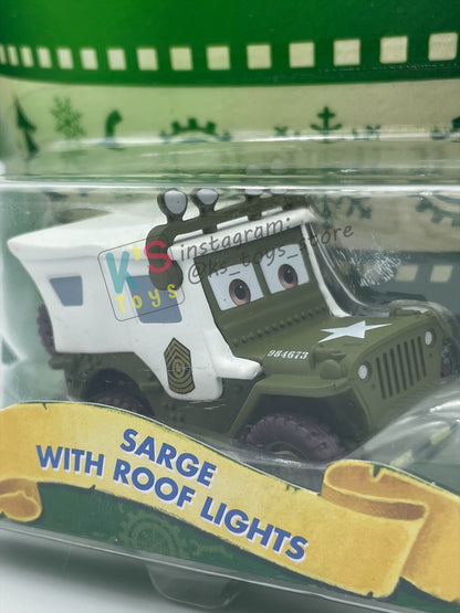 DISNEY PIXAR CARS 1:55 BY MATTEL - "SARGE WITH ROOF LIGHTS" - CHRISTMAS BALL SERIES - BNIP