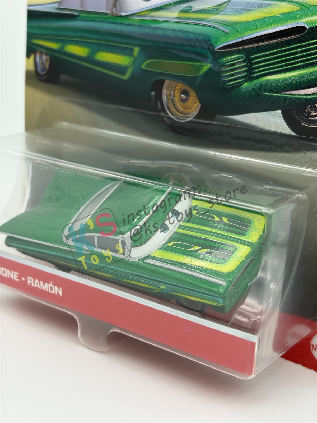 DISNEY PIXAR CARS 1:55 BY MATTEL - "RAMONE" (GREEN RAMONE) - 2021 RE-RELEASED - BNIP