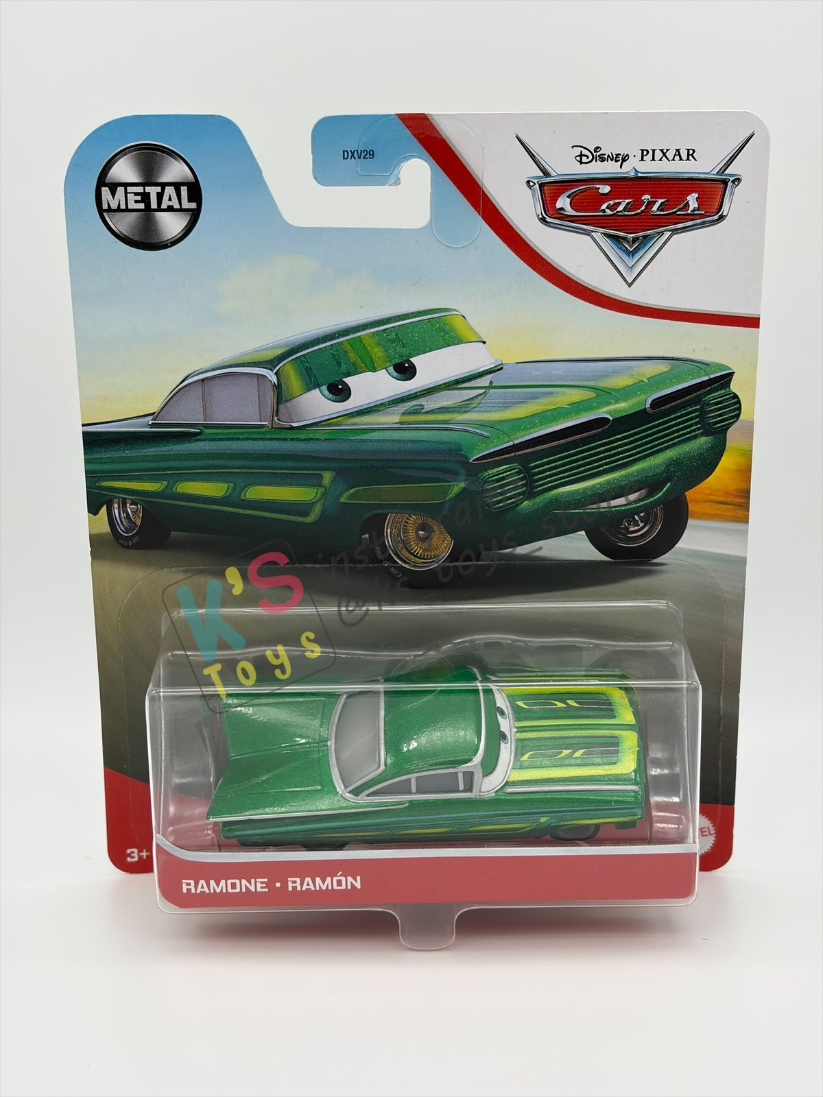 DISNEY PIXAR CARS 1:55 BY MATTEL - "RAMONE" (GREEN RAMONE) - 2021 RE-RELEASED - BNIP