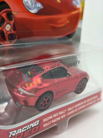 DISNEY PIXAR CARS 1:55 BY MATTEL - "RED RACING SALLY" - RED RACING SERIES - BNIP
