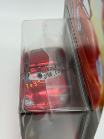 DISNEY PIXAR CARS 1:55 BY MATTEL - "RED RACING SALLY" - RED RACING SERIES - BNIP