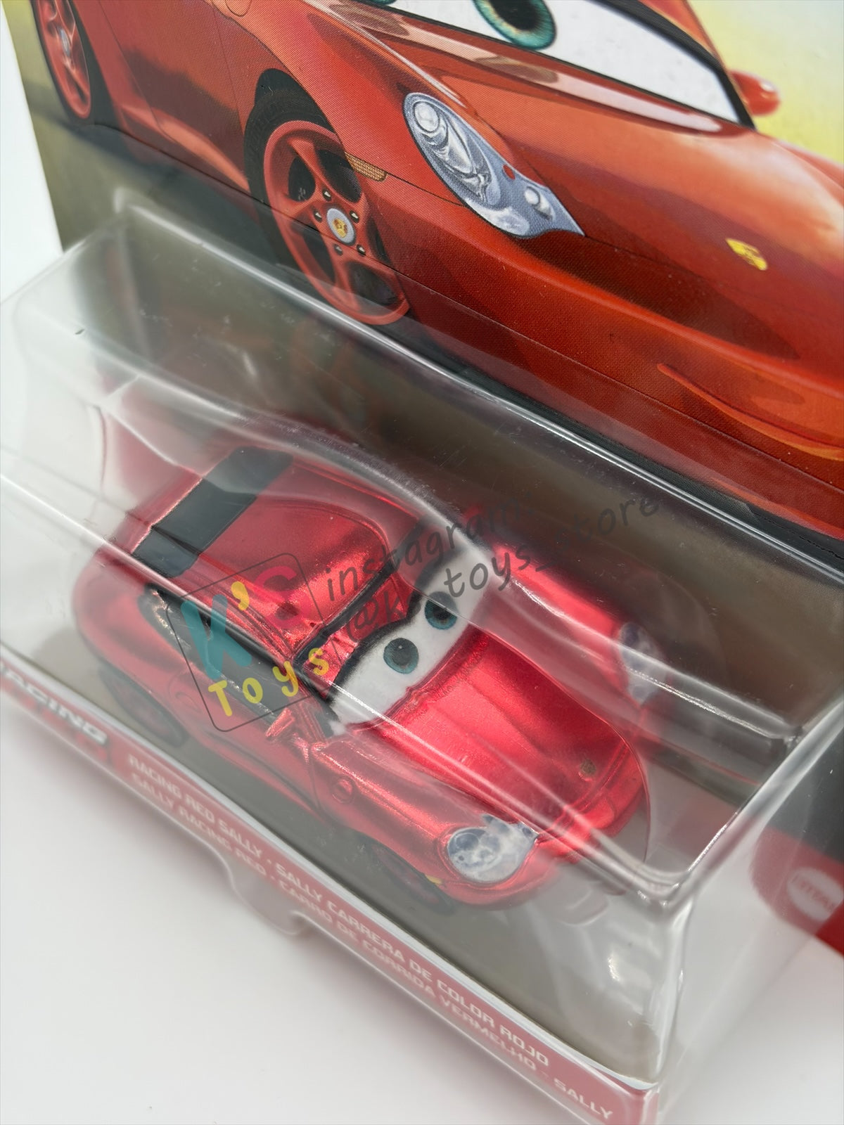 DISNEY PIXAR CARS 1:55 BY MATTEL - "RED RACING SALLY" - RED RACING SERIES - BNIP