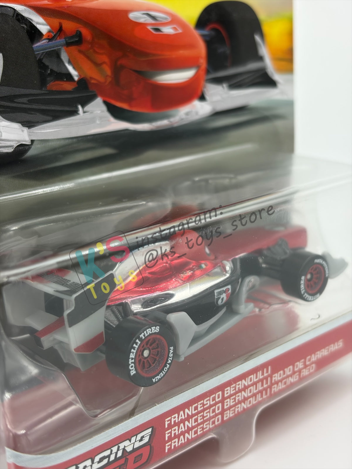 DISNEY PIXAR CARS 1:55 BY MATTEL - "RED RACING FRANCESCO BERNOULLI " - RED RACING SERIES - BNIP