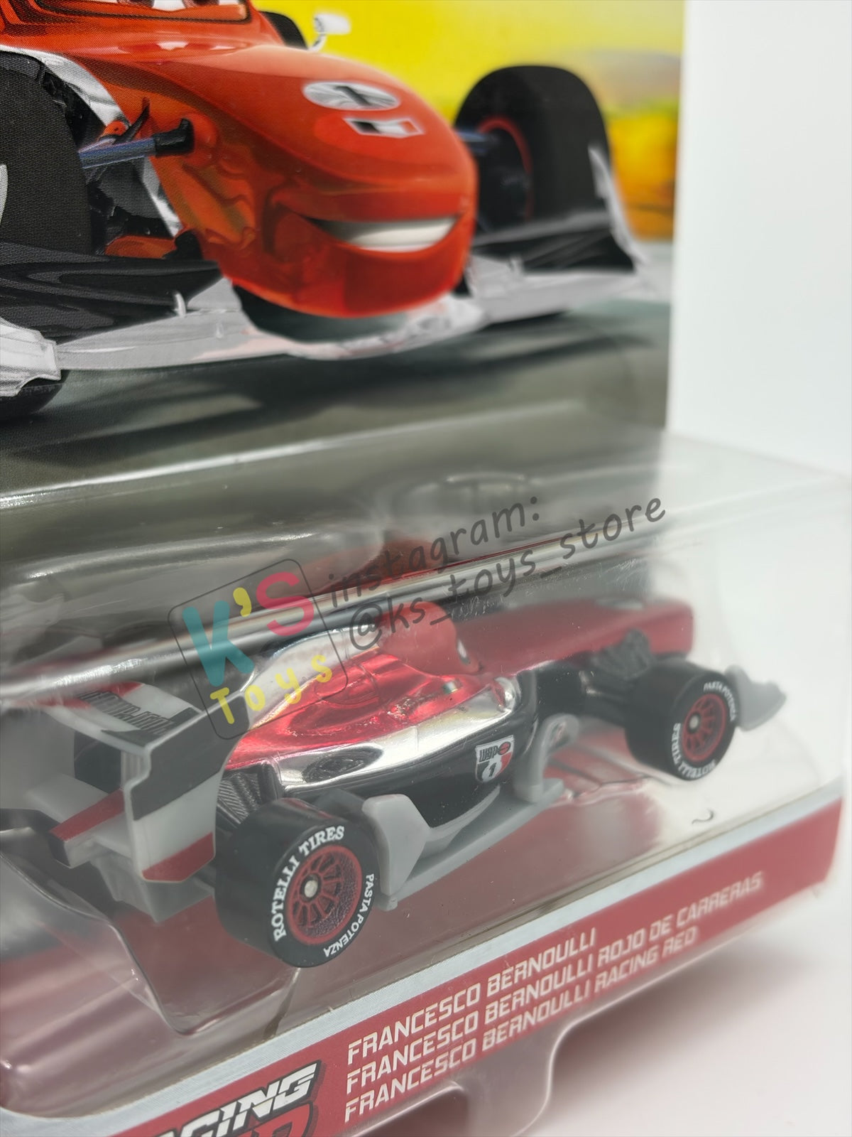 DISNEY PIXAR CARS 1:55 BY MATTEL - "RED RACING FRANCESCO BERNOULLI " - RED RACING SERIES - BNIP