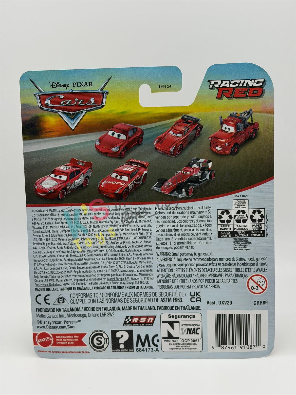 DISNEY PIXAR CARS 1:55 BY MATTEL - "RED RACING LIGHTNING MCQUEEN" - RED RACING SERIES - BNIP