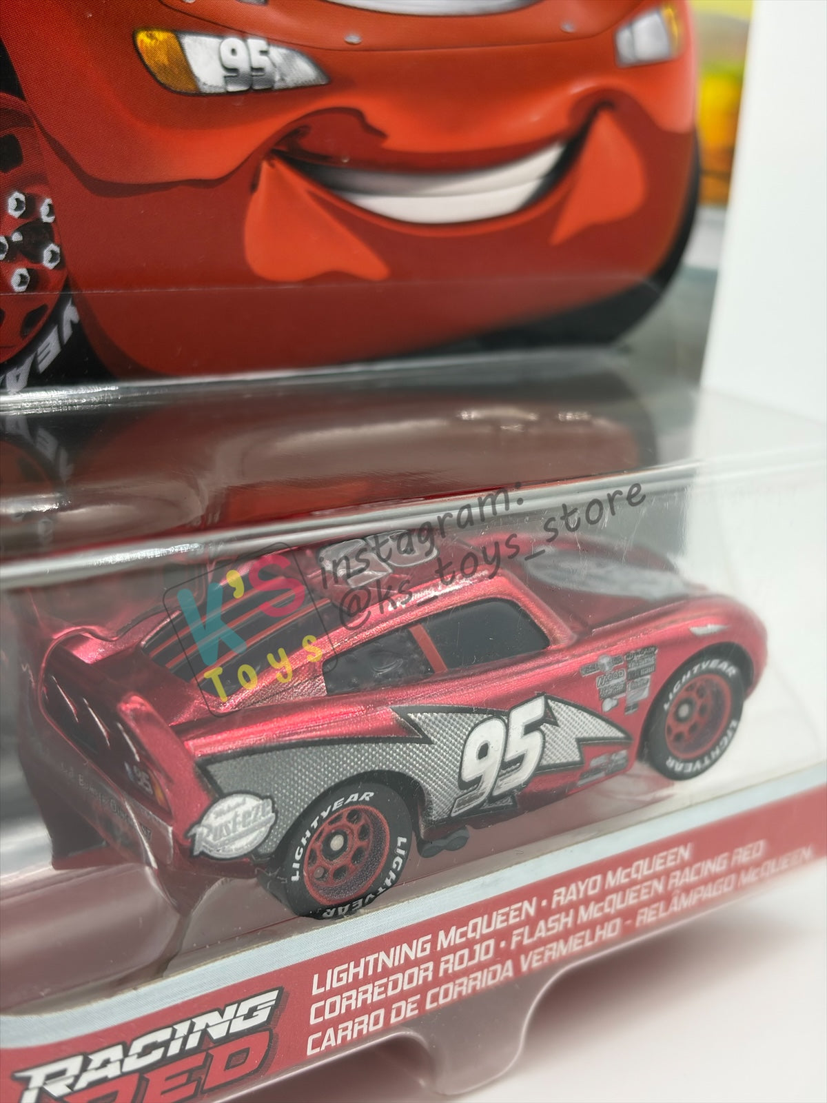DISNEY PIXAR CARS 1:55 BY MATTEL - "RED RACING LIGHTNING MCQUEEN" - RED RACING SERIES - BNIP