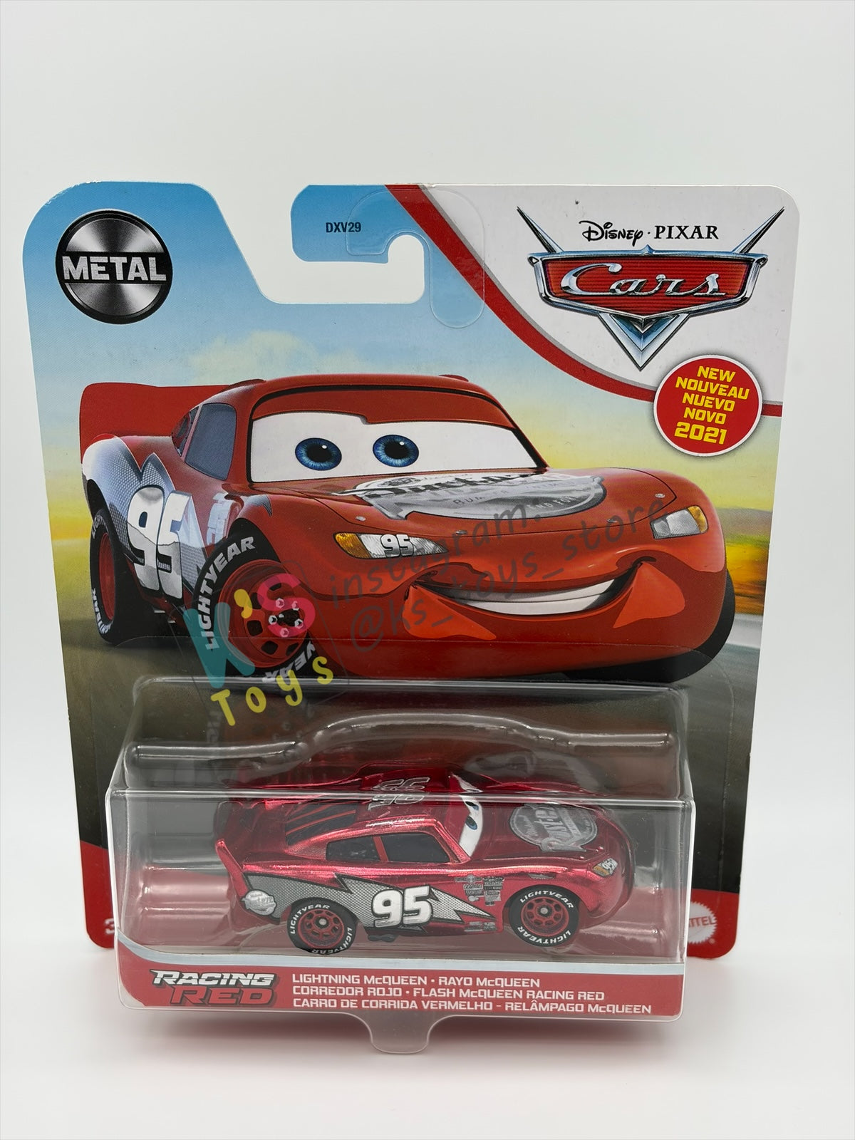 DISNEY PIXAR CARS 1:55 BY MATTEL - "RED RACING LIGHTNING MCQUEEN" - RED RACING SERIES - BNIP