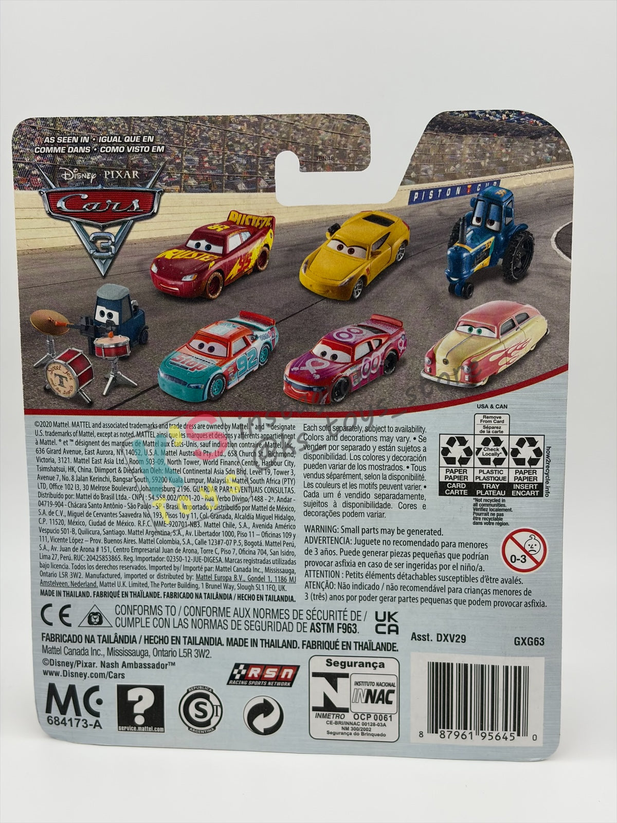 Disney Pixar Cars 1:55 by MATTEL, MUDDY RUSTEZE RACING CENTER LIGHTNING MCQUEEN - 2021 RE-RELEASED - BNIP
