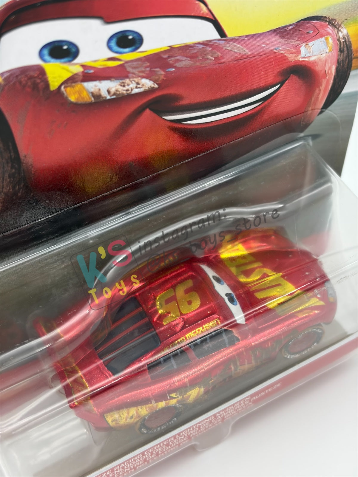 Disney Pixar Cars 1:55 by MATTEL, MUDDY RUSTEZE RACING CENTER LIGHTNING MCQUEEN - 2021 RE-RELEASED - BNIP