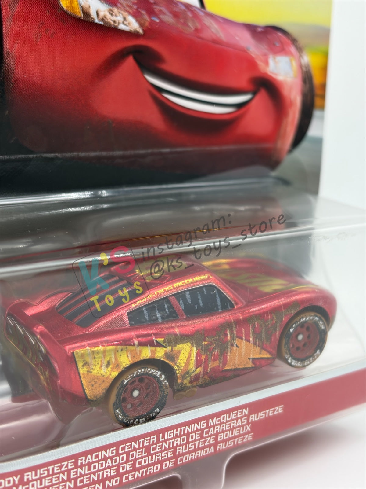 Disney Pixar Cars 1:55 by MATTEL, MUDDY RUSTEZE RACING CENTER LIGHTNING MCQUEEN - 2021 RE-RELEASED - BNIP
