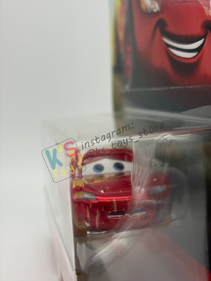 Disney Pixar Cars 1:55 by MATTEL, MUDDY RUSTEZE RACING CENTER LIGHTNING MCQUEEN - 2021 RE-RELEASED - BNIP