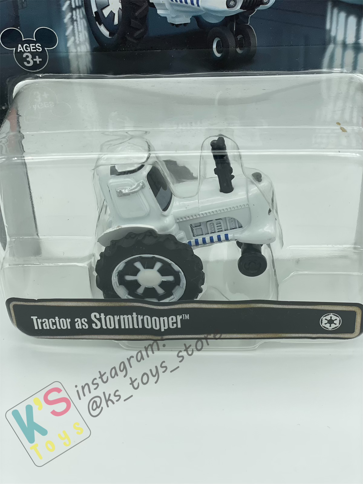 DISNEY PIXAR CARS BY MATTEL EXCLUSIVE DISNEY PARKS "TRACTOR AS STORMTROOPER" - BNIP