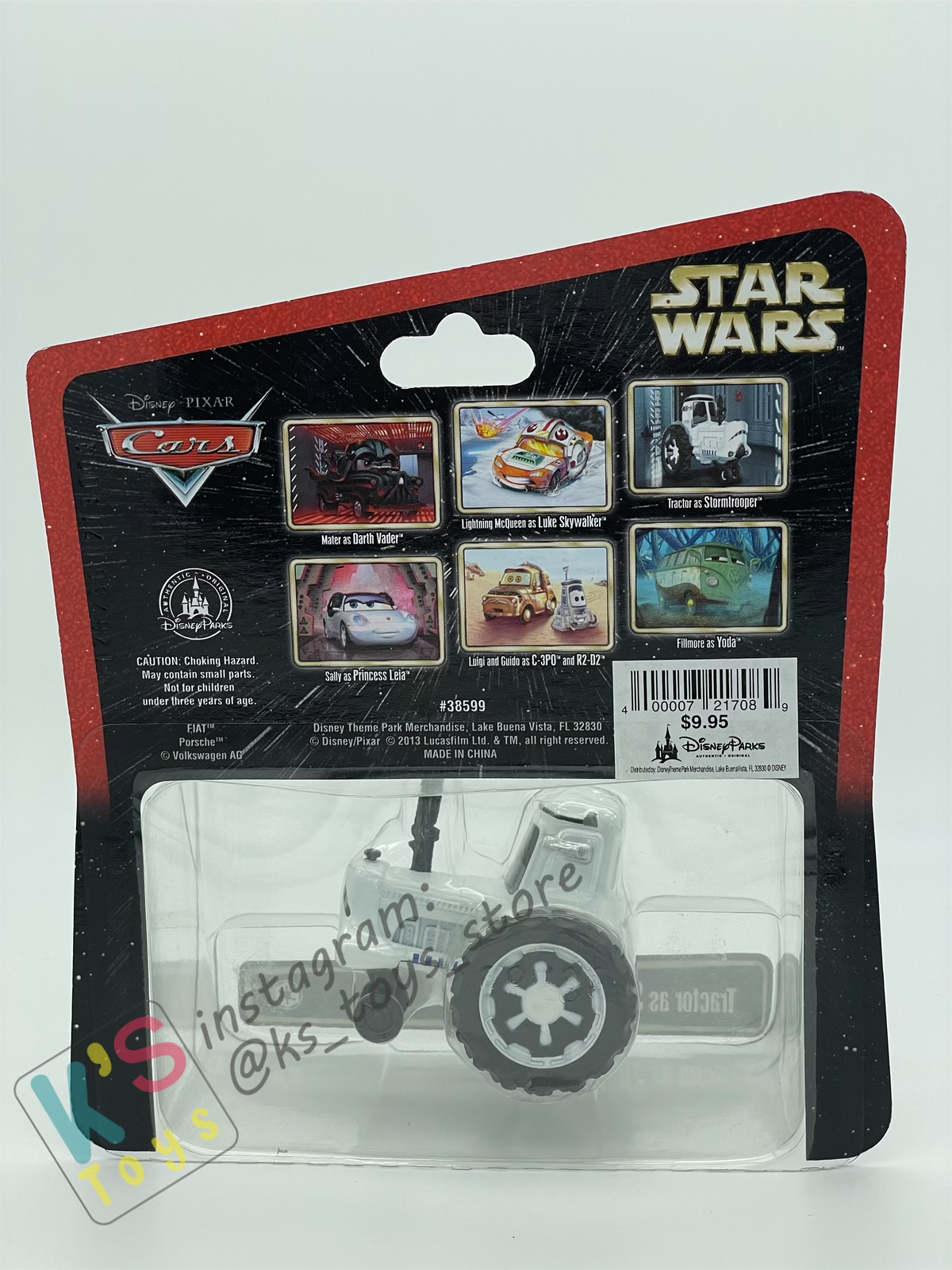 DISNEY PIXAR CARS BY MATTEL EXCLUSIVE DISNEY PARKS "TRACTOR AS STORMTROOPER" - BNIP