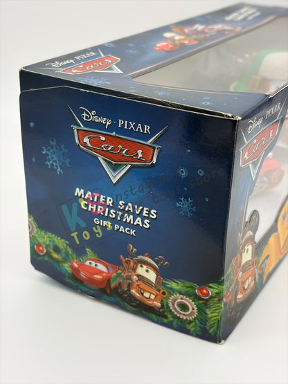 GIFT SET Disney Pixar Cars by MATTEL, EXCLUSIVE 3 PACK MATER SAVES CHRISTMAS ONLY AT TOYRUS - SANTA CAR, WHEE-HOO WINTER MATER, AND HOLIDAY HOTSHOT LIGHTNING MCQUEEN - BNIP