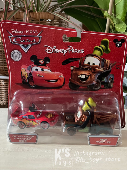 Disney Pixar Cars 1:55 2-Pack Mickey Lightning McQueen and Goofy Mater, Exclusive Disney Parks - BNIP