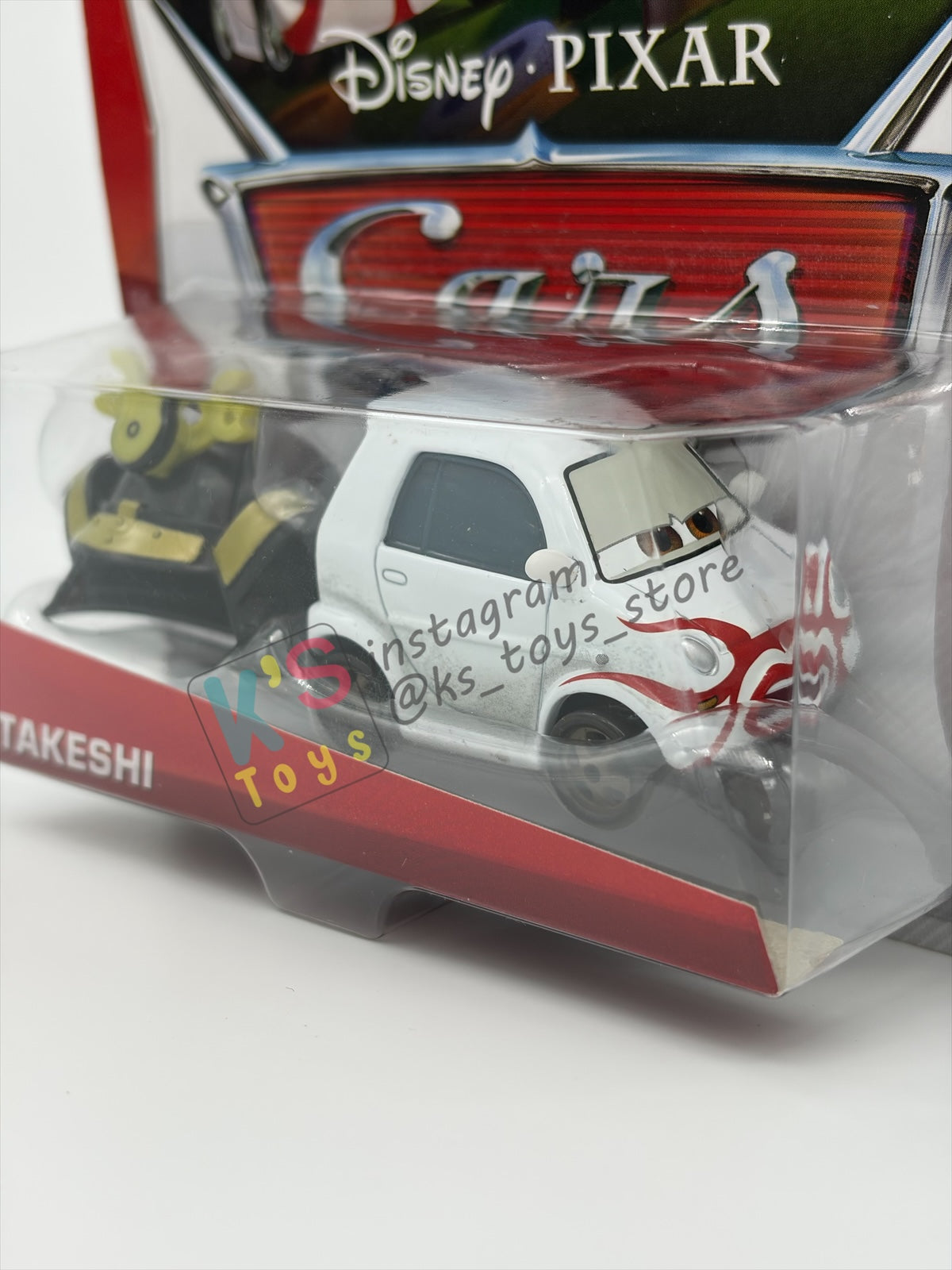 RARE DISNEY PIXAR CARS 1:55 BY MATTEL, "TAKESHI" CARS 2 SUPER CHASE - BNIP