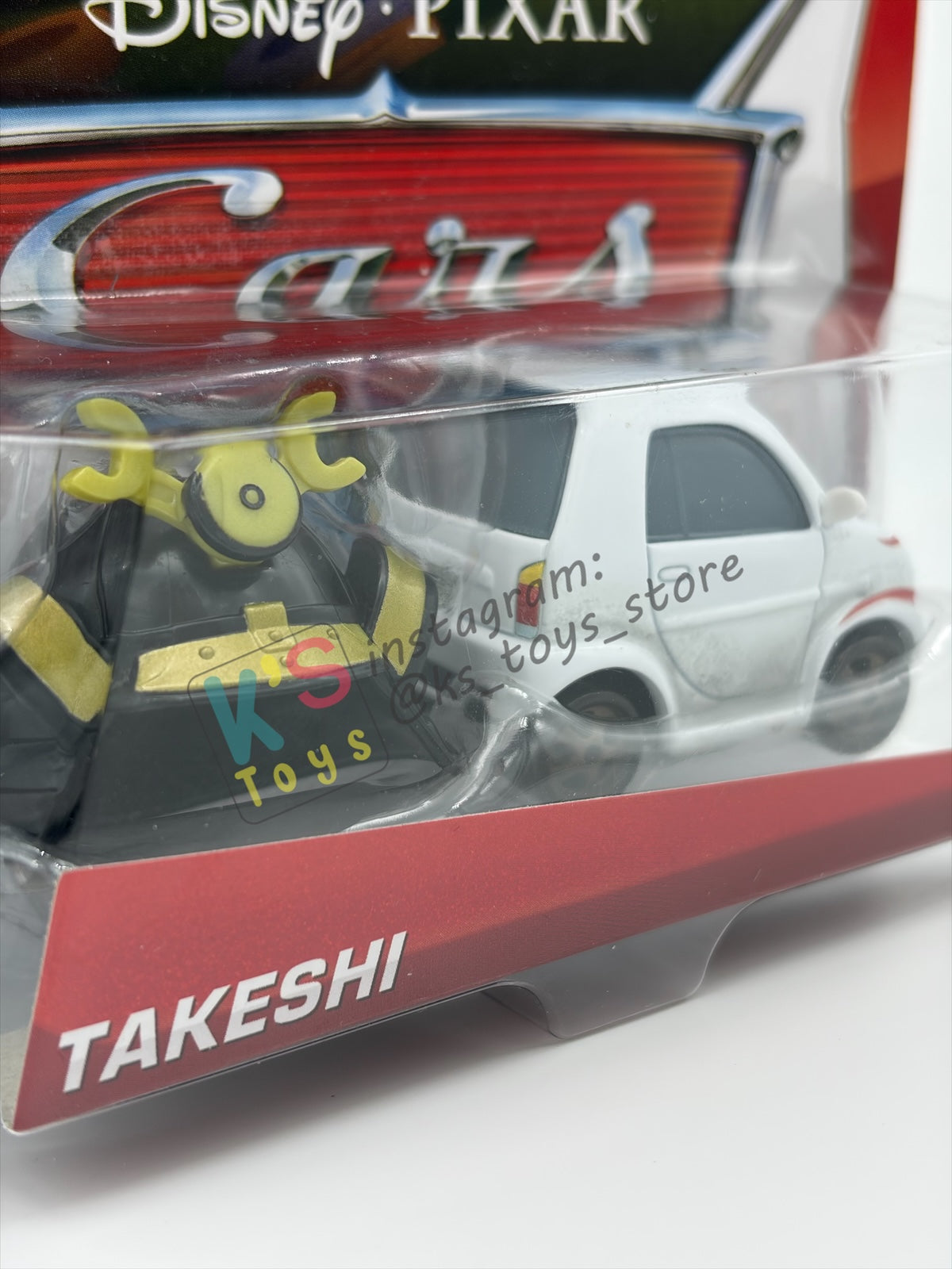 RARE DISNEY PIXAR CARS 1:55 BY MATTEL, "TAKESHI" CARS 2 SUPER CHASE - BNIP