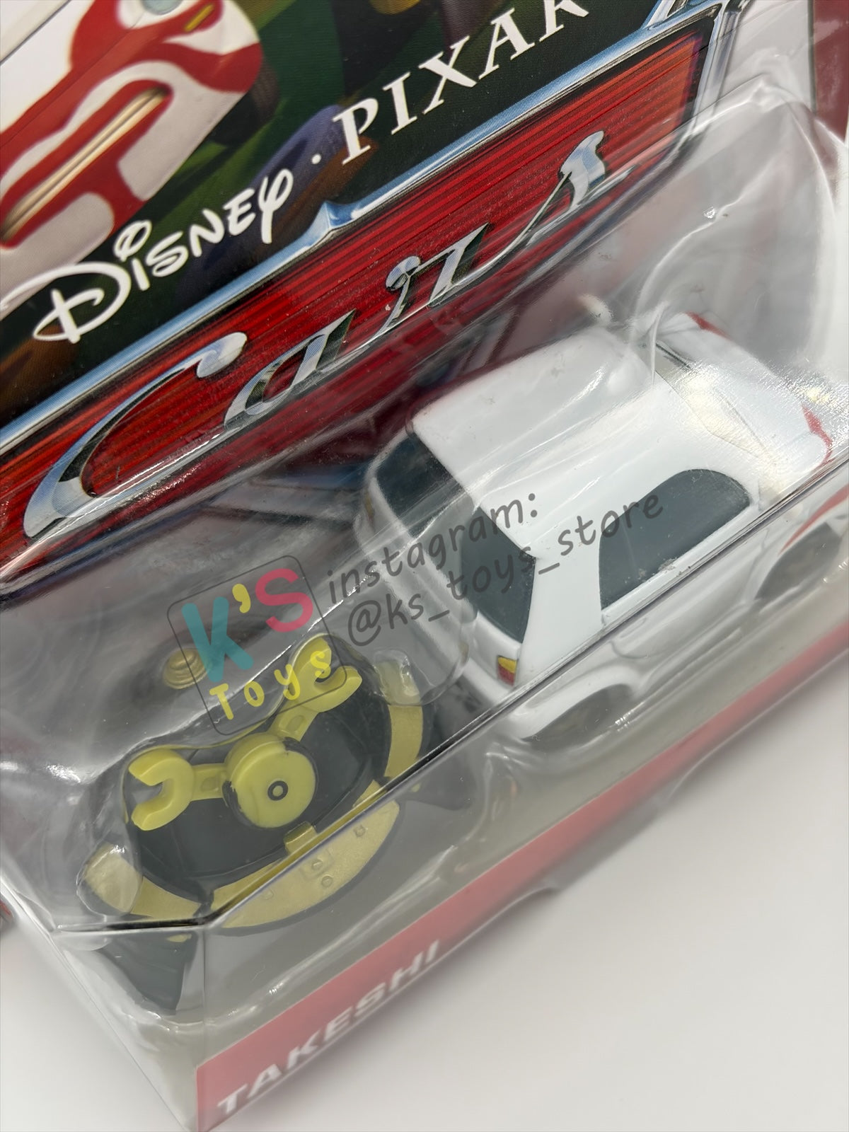 RARE DISNEY PIXAR CARS 1:55 BY MATTEL, "TAKESHI" CARS 2 SUPER CHASE - BNIP
