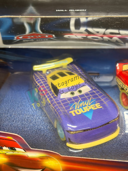 GIFT SET GLOW RACERS Disney Pixar Cars by MATTEL, 4-PACK GLOW RACERS PACK; MATER, DINOCO CRUZ RAMIREZ,  LIGHTNING MCQUEEN AND WILL RUSCH - NEW RELEASE 2023 - BNIP - READ DESCRIPTION!!!!!!!!!