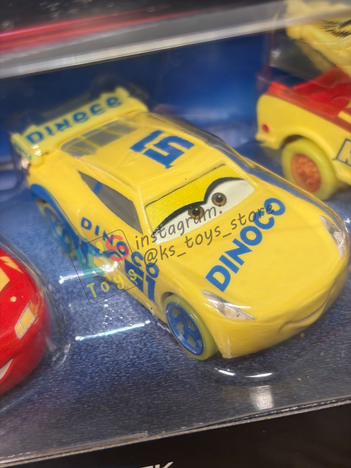 GIFT SET GLOW RACERS Disney Pixar Cars by MATTEL, 4-PACK GLOW RACERS PACK; MATER, DINOCO CRUZ RAMIREZ,  LIGHTNING MCQUEEN AND WILL RUSCH - NEW RELEASE 2023 - BNIP - READ DESCRIPTION!!!!!!!!!