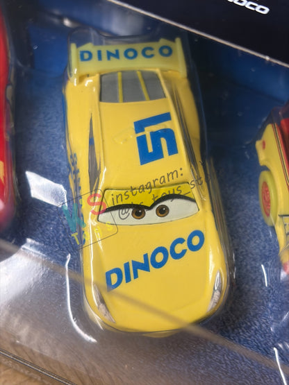 GIFT SET GLOW RACERS Disney Pixar Cars by MATTEL, 4-PACK GLOW RACERS PACK; MATER, DINOCO CRUZ RAMIREZ,  LIGHTNING MCQUEEN AND WILL RUSCH - NEW RELEASE 2023 - BNIP - READ DESCRIPTION!!!!!!!!!