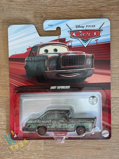 Disney Pixar Cars by MATTEL, ANDY VAPORLOCK, 2022 RE-RELEASED - BNIP