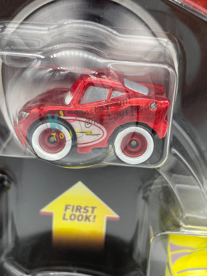 RARE MINI RACERS DISNEY PIXAR CARS BY MATTEL, 3-PACK DAYTIME CRUISIN LIGHTNING MCQUEEN, MATER AND YELLOW RAMONE (RADIATOR SPRINGS SERIES) - BNIP
