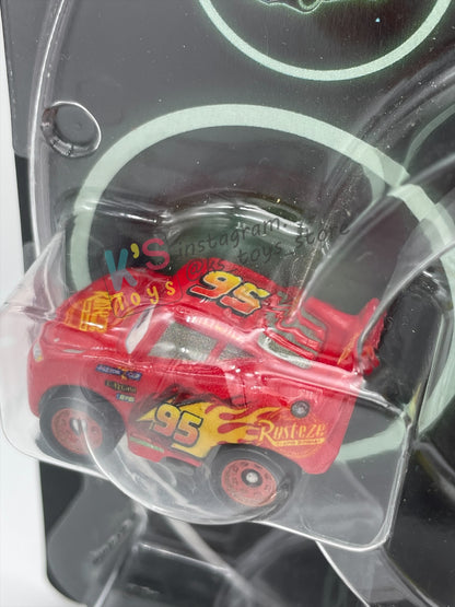 RARE MINI RACERS DISNEY PIXAR CARS BY MATTEL, 3-PACK GLOW THOMASVILLE CRUZ RAMIREZ, GLOW LIGHTNING MCQUEEN AND GLOW LUIGI (GLOW SERIES) - BNIP